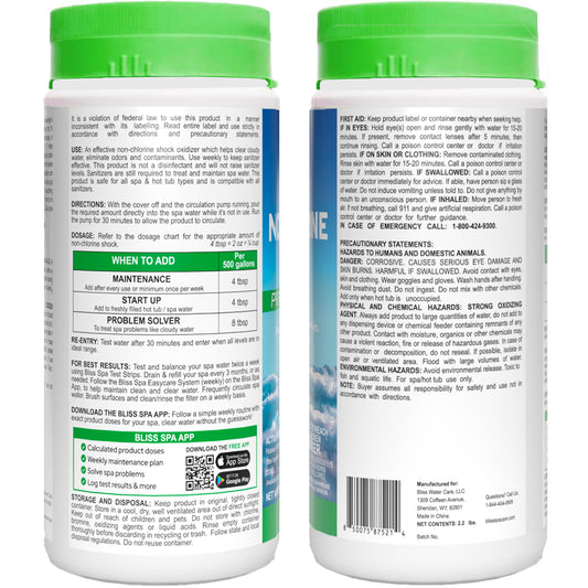 Bliss Spa & Hot Tub Non-Chlorine Shock Treatment