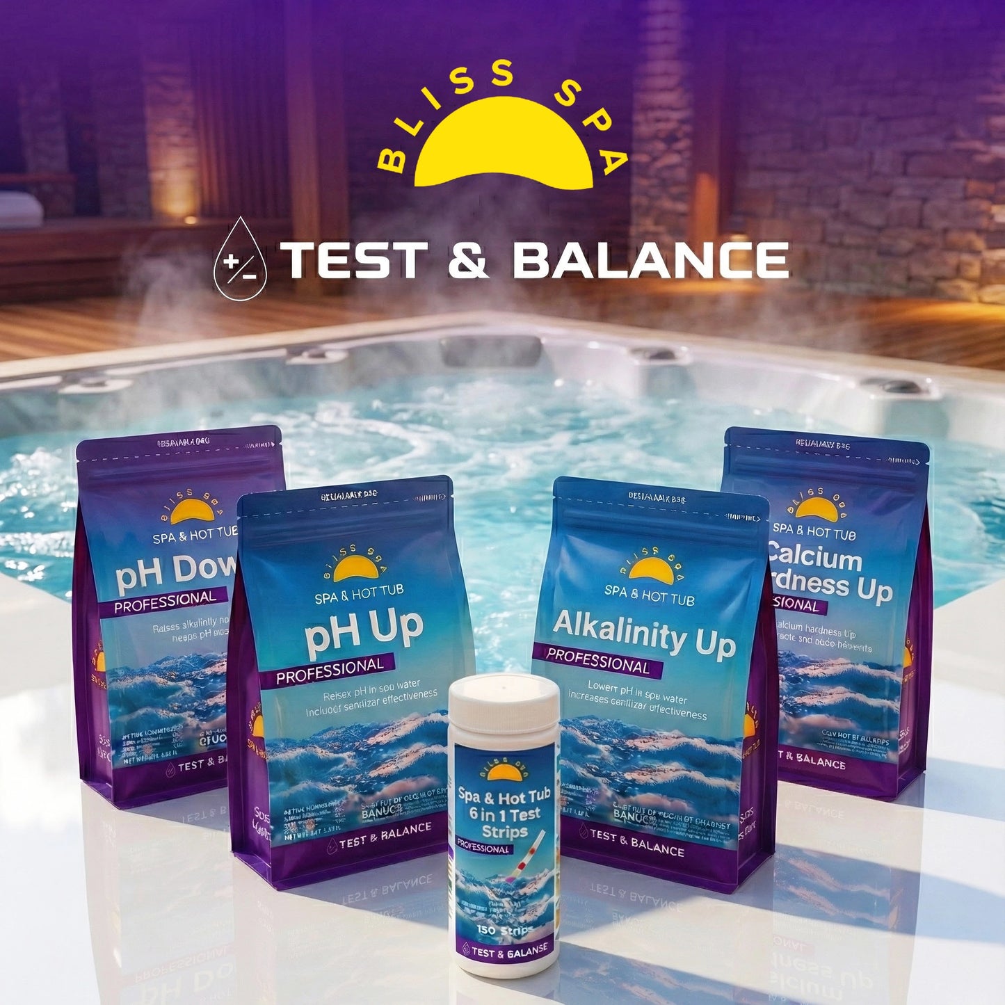 Bliss Spa & Hot Tub 6 in 1 Test Strips
