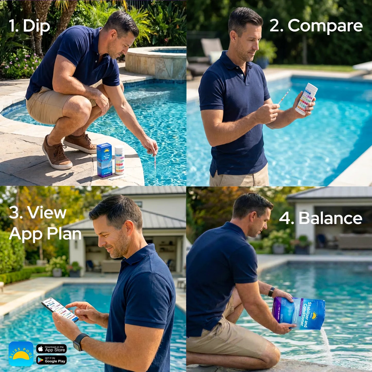 Bliss Pool 7 in 1 Test Strips