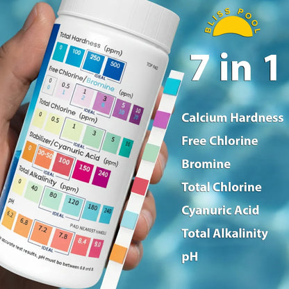 Bliss Pool 7 in 1 Test Strips