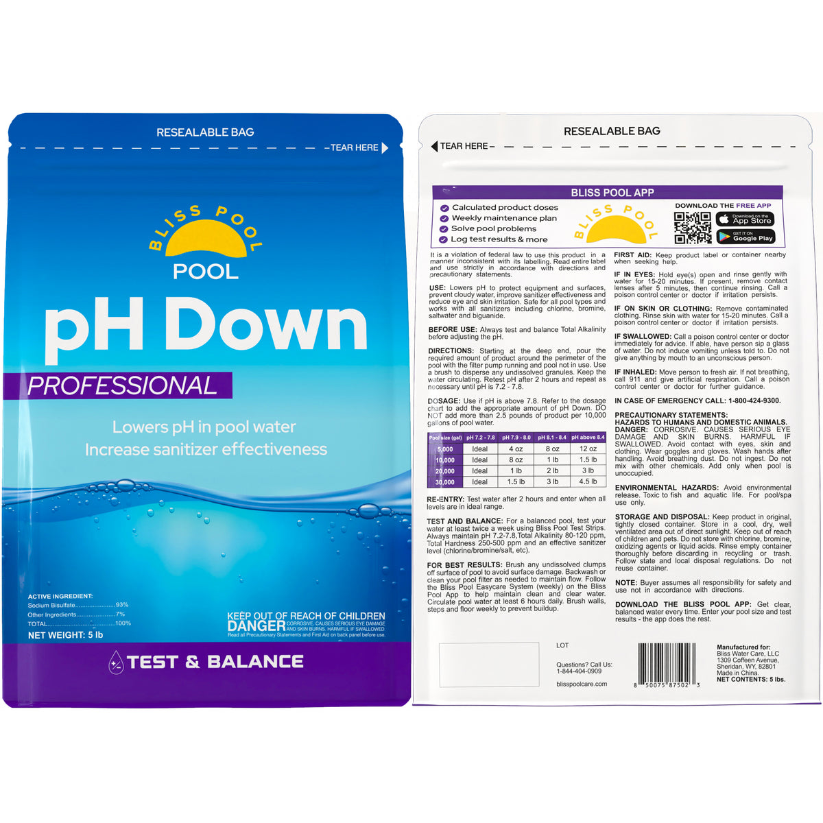 Down Pool Bliss Pool pH Down – Bliss Pool & Spa