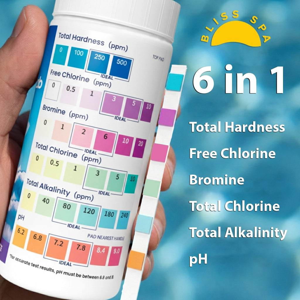 Bliss Spa & Hot Tub 6 in 1 Test Strips