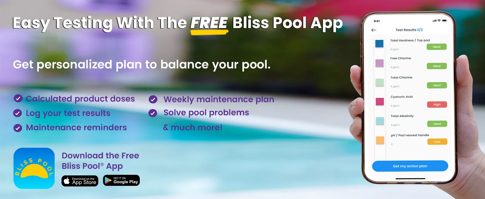 Bliss Pool 7 in 1 Test Strips